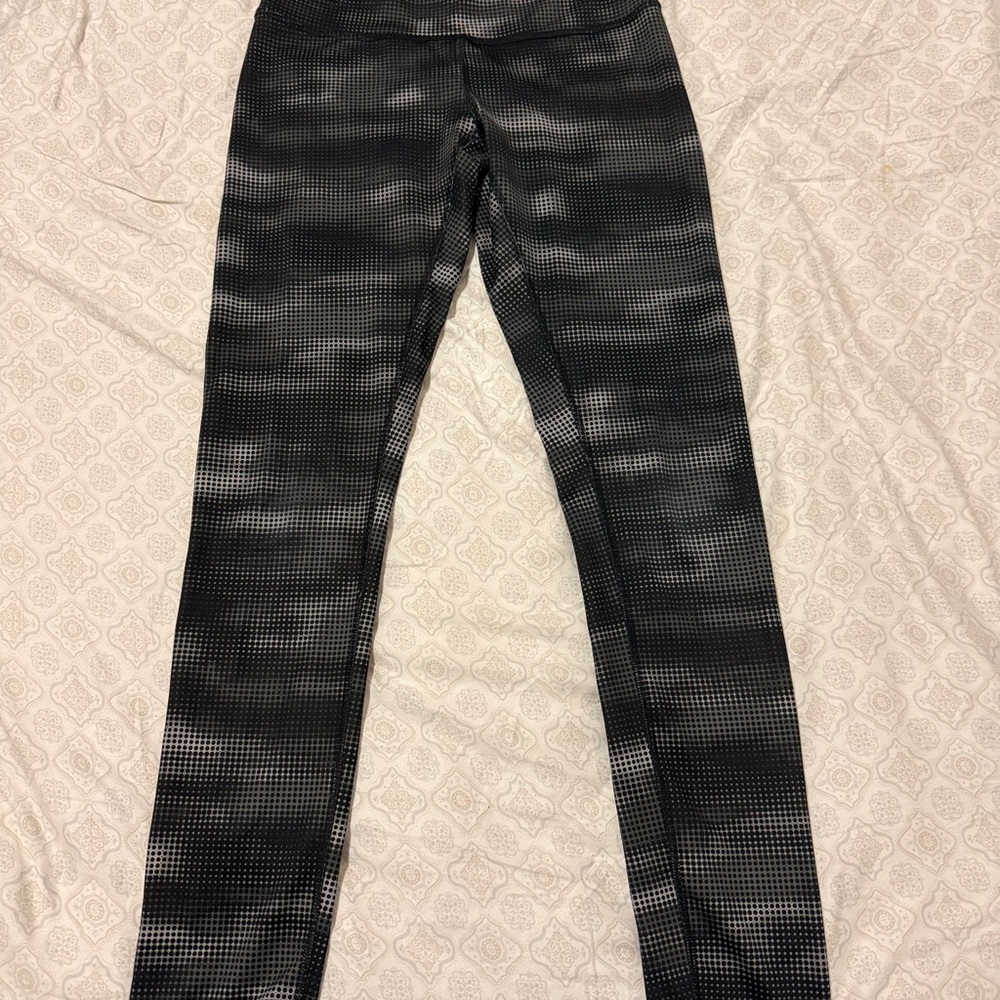 Champs Black and Gray Patterned Leggings
